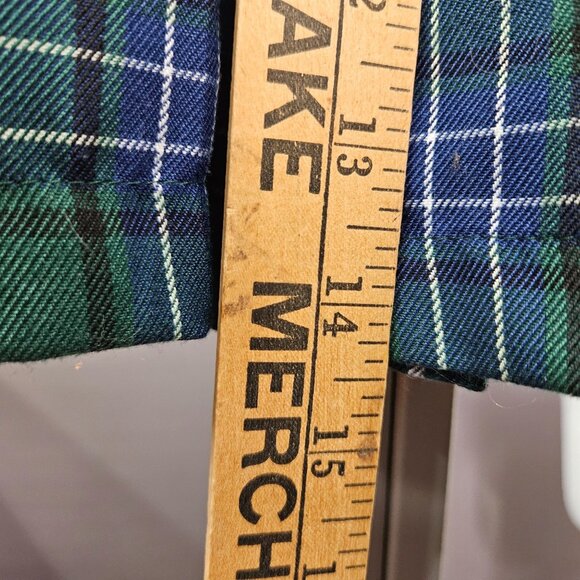 Green Plaid Pleated Mini Skirt Forever 21 Size S Academia School Girl Gothic Emo - Picture 9 of 9